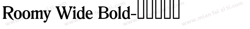 Roomy Wide Bold字体转换